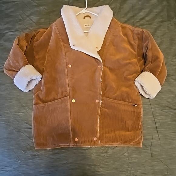 Wrangler Corduroy Ranch Coat Women's Large Sherpa Lined - Picture 9 of 11
